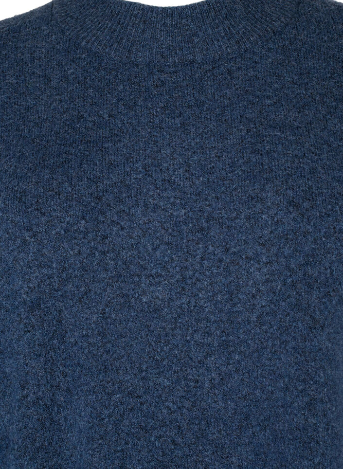 Long knitted blouse with long sleeves, Bering Sea Mel., Packshot image number 2