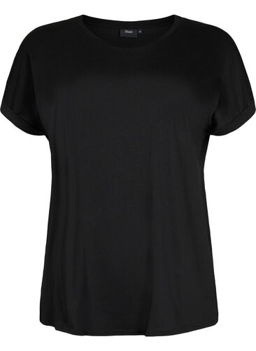 2-pack short-sleeved t-shirts, Fuchsia P / Black, Packshot image number 3