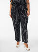 High-waisted viscose trousers, Black, Model image number 2