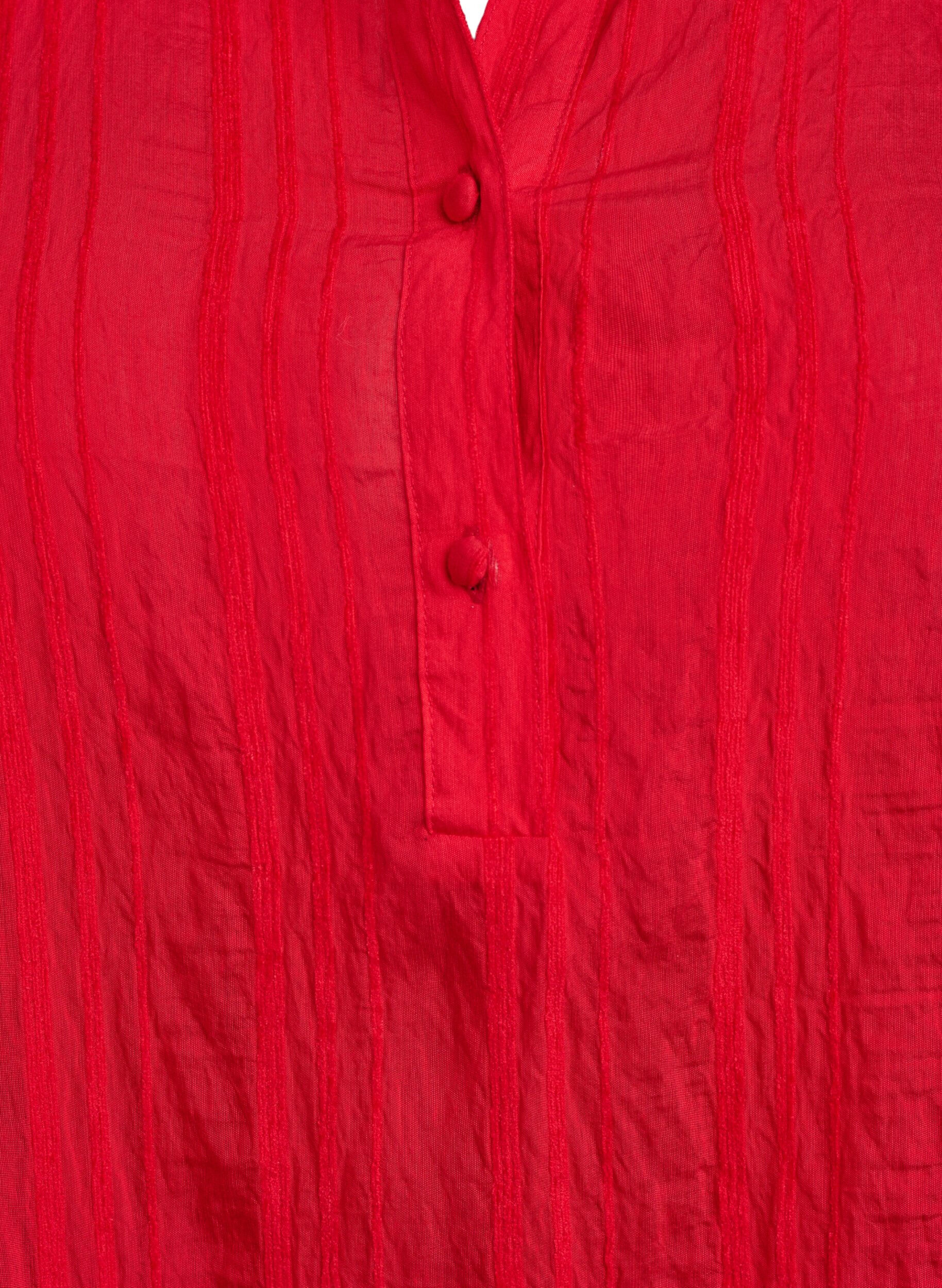 Zizzifashion Beach kaftan with collar and button closure, Red, Packshot image number 2