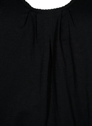 2-pack cotton top with lace trim, Black / Black, Packshot image number 2