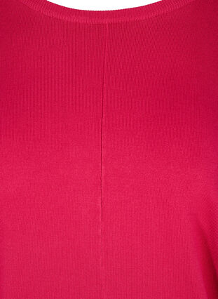 Knitted jumper with round neckline, Cerise, Packshot image number 2