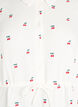 Shirt dress in cotton muslin with embroidered motifs, Vanilla, Packshot image number 2