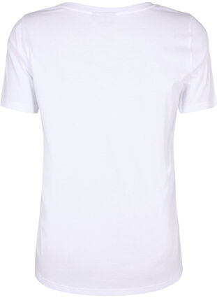 Cotton T-shirt with a motif, B. White w. Face, Packshot image number 1