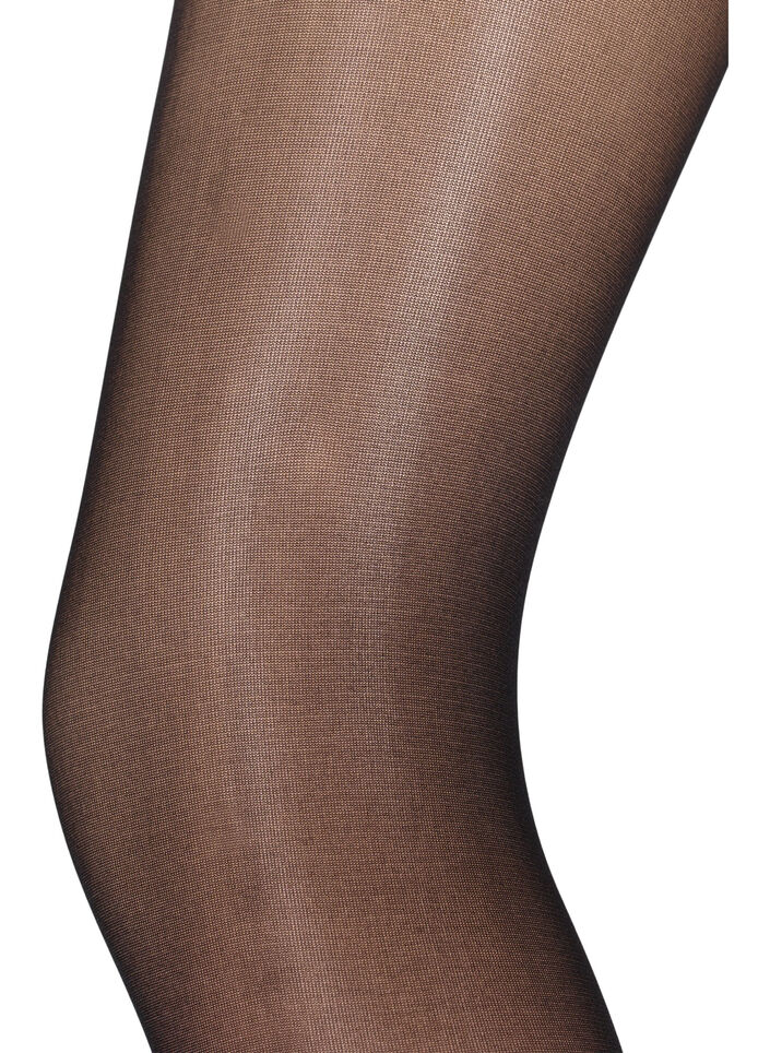 Run-resistant 50 denier tights, Black, Packshot image number 1