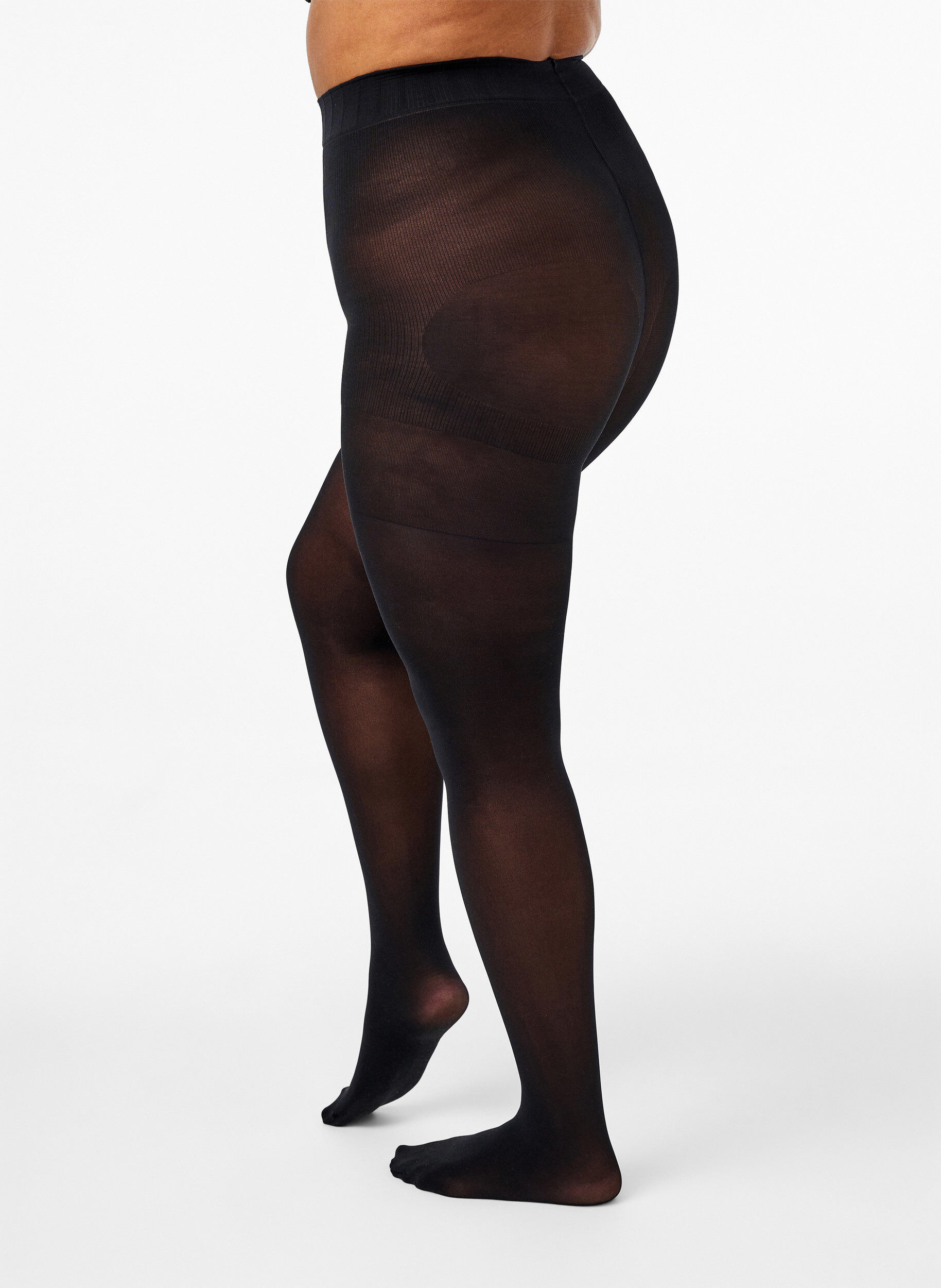 Zizzifashion60 denier tights with push up and shaping effect, Black, Model image number 2