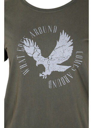 Organic cotton t-shirt with smocking, Ivy Acid Eagle AS S, Packshot image number 2