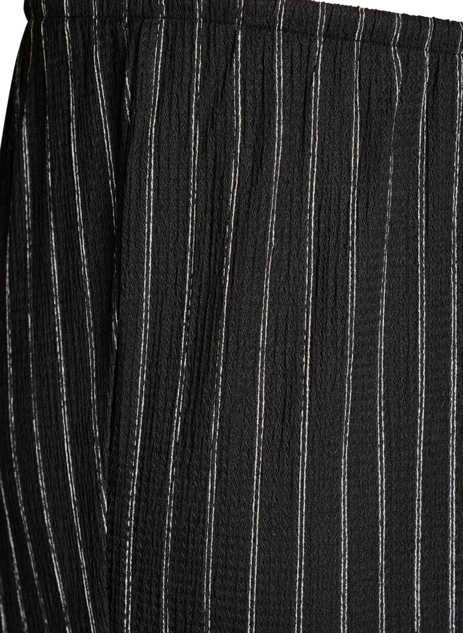 ZizzifashionWide-leg trousers in a light textured fabric, Black, Packshot image number 2