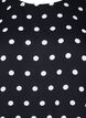 Dotted blouse with short sleeves, Black W. White Dot, Packshot image number 2