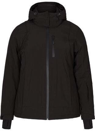 Ski jacket with details, Black, Packshot image number 0