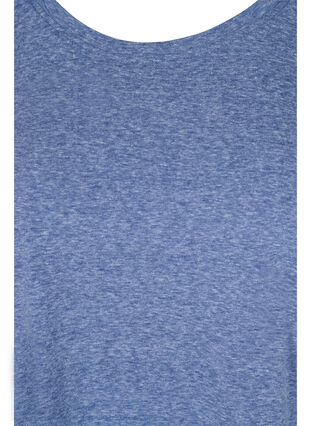 Melange blouse with short sleeves, Twilight Blue Mel., Packshot image number 2
