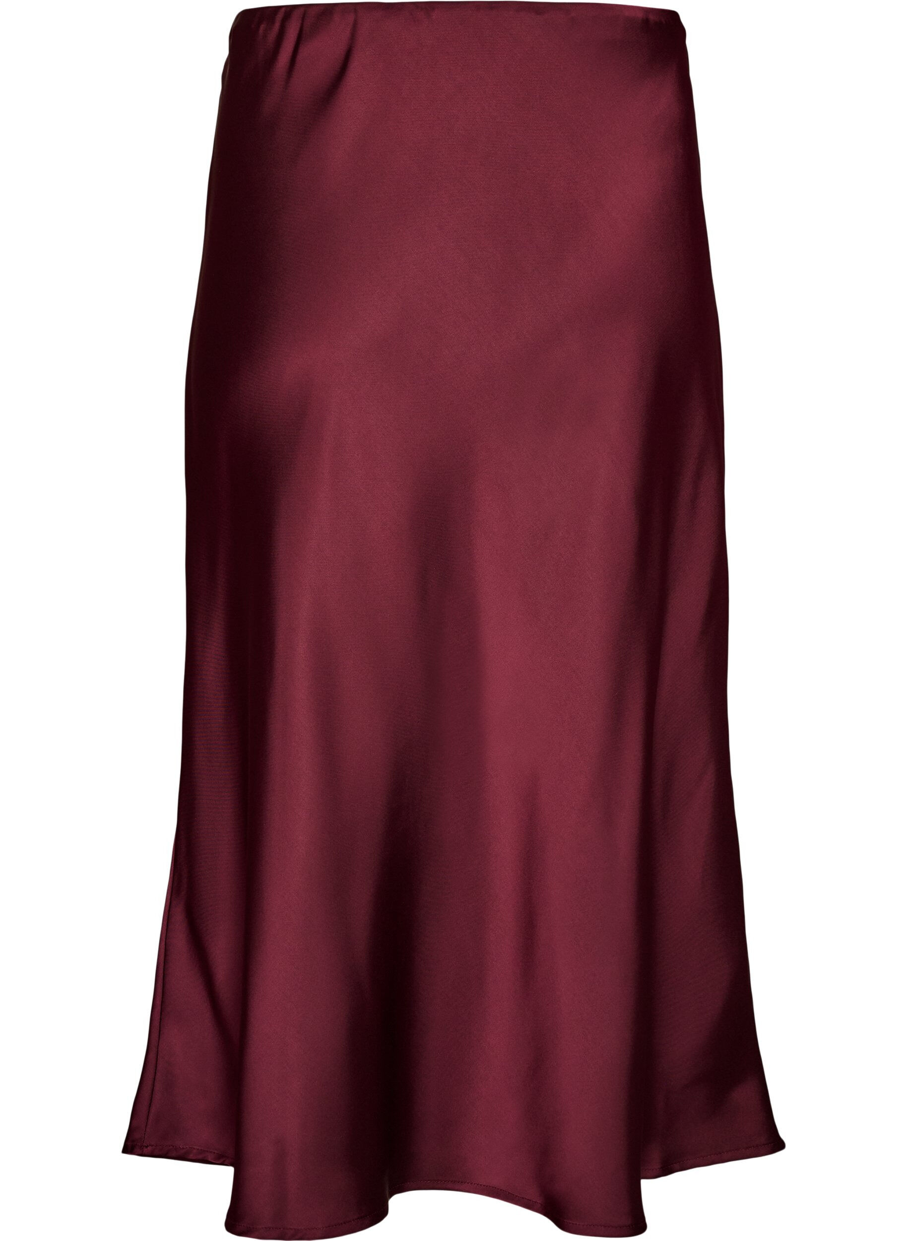 ZizzifashionSatin midi skirt, Red, Packshot image number 1