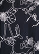 Short A-line dress with embroidered pattern, Black, Packshot image number 2