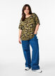 T-shirt with TENCEL&trade; Lyocell and camouflage print, Green, Model image number 1