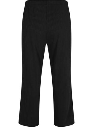 Loose trousers with structure, Black, Packshot image number 1