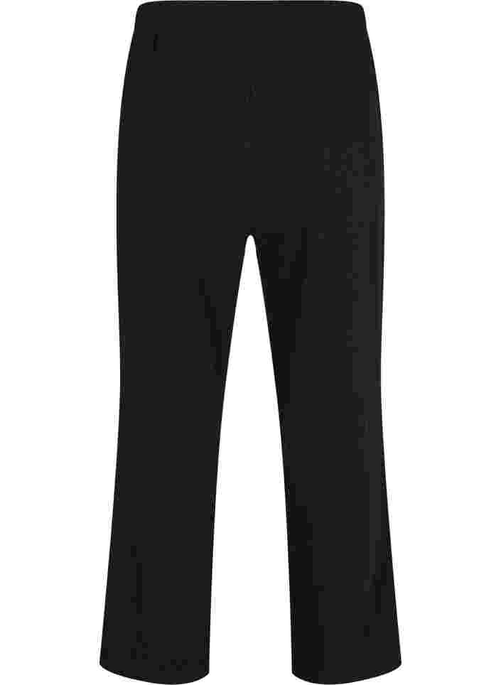 Loose trousers with structure, Black, Packshot image number 1