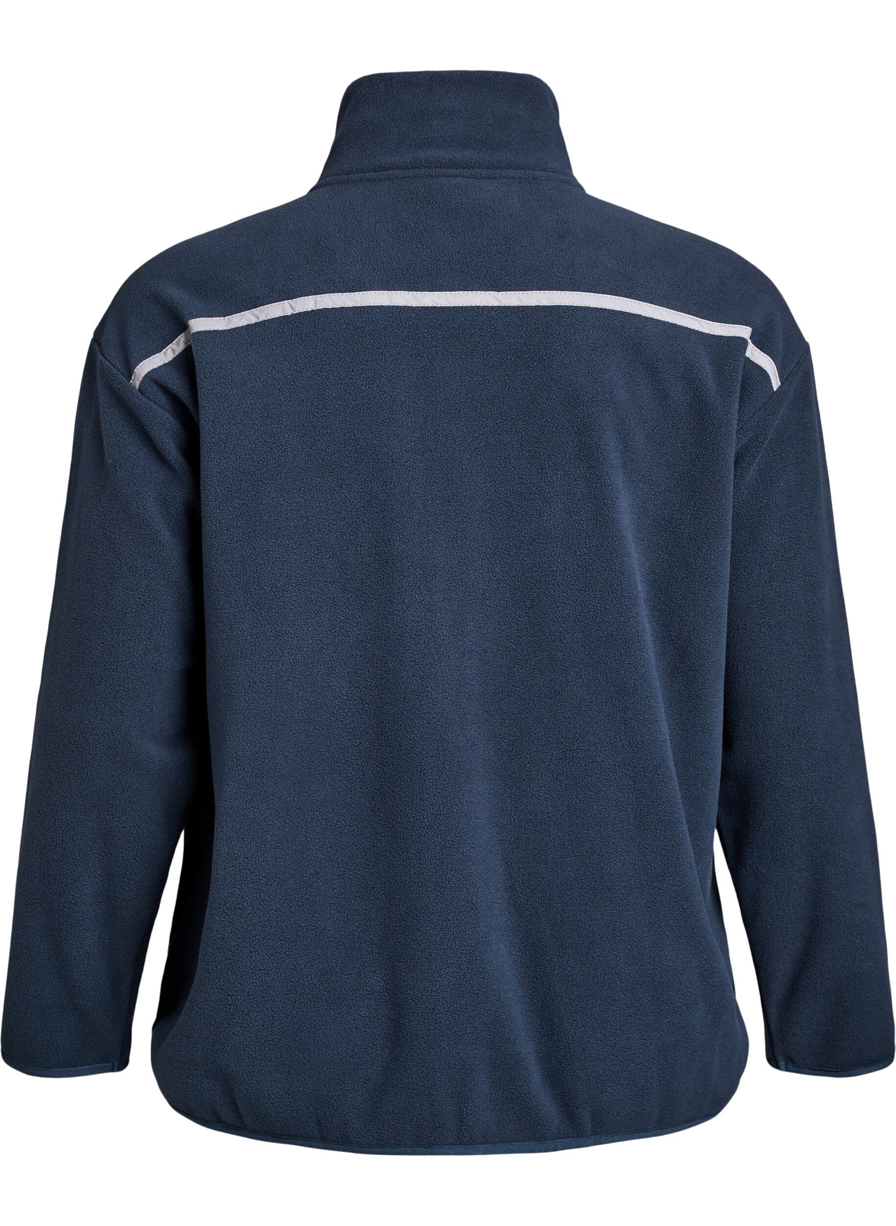Zizzifashion Fleece jacket with zip and reflective tape, Blue, Packshot image number 1