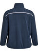 Fleece jacket with zip and reflective tape, Blue, Packshot image number 1