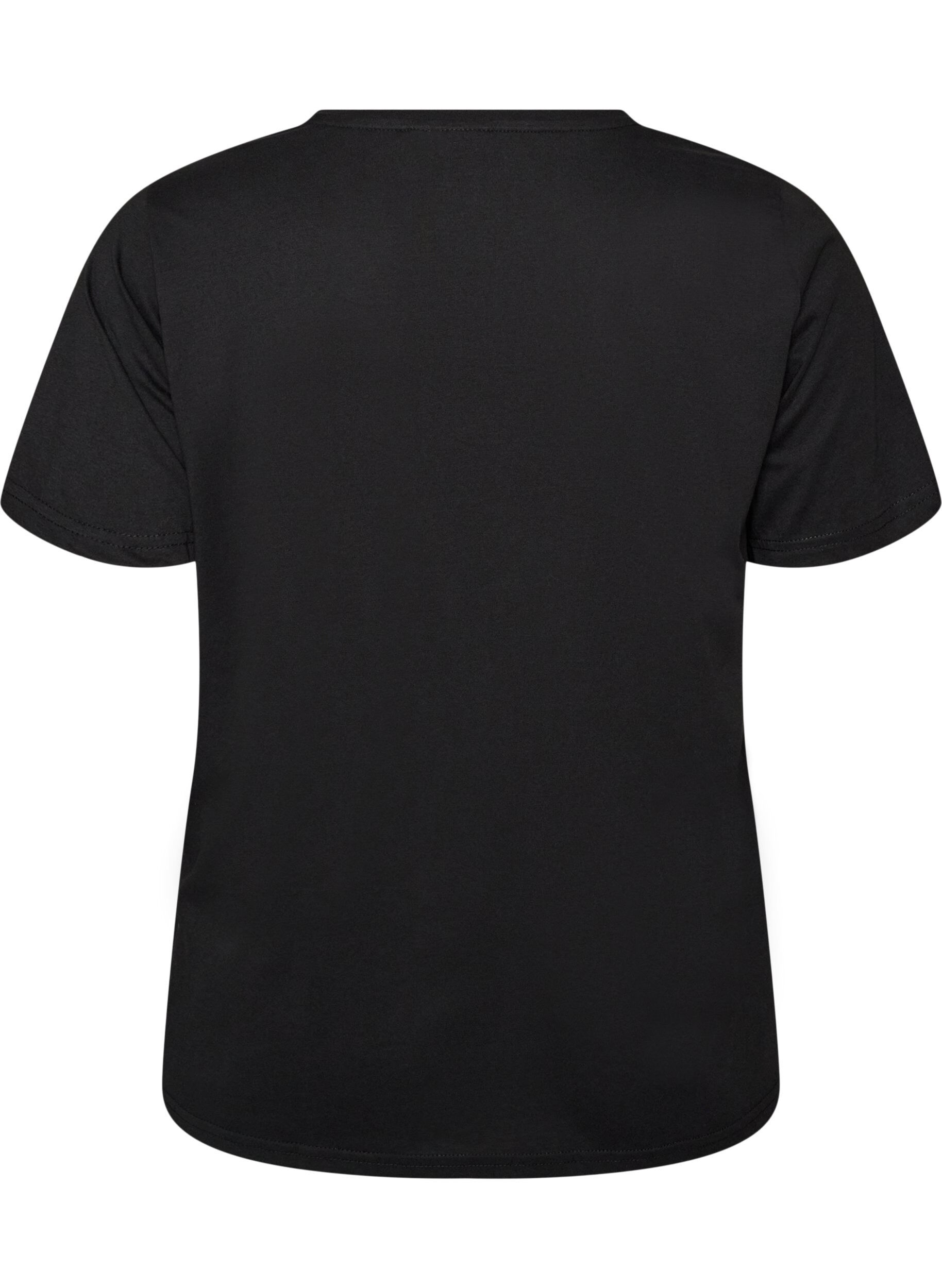 ZizzifashionT-shirt with motif, Black, Packshot image number 1