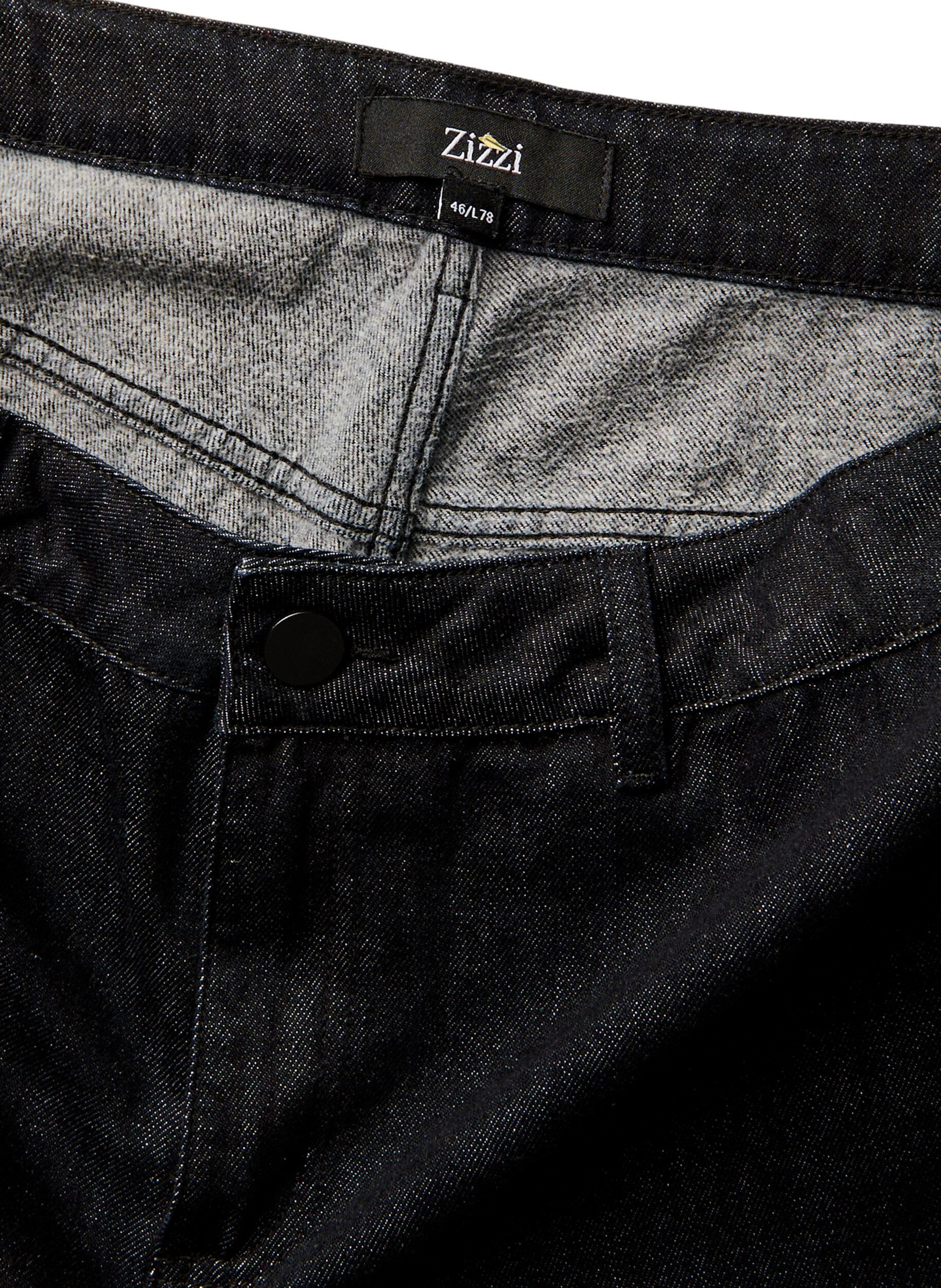Zizzifashion Wide fit jeans with a soft, brushed inside, Black, Packshot image number 4