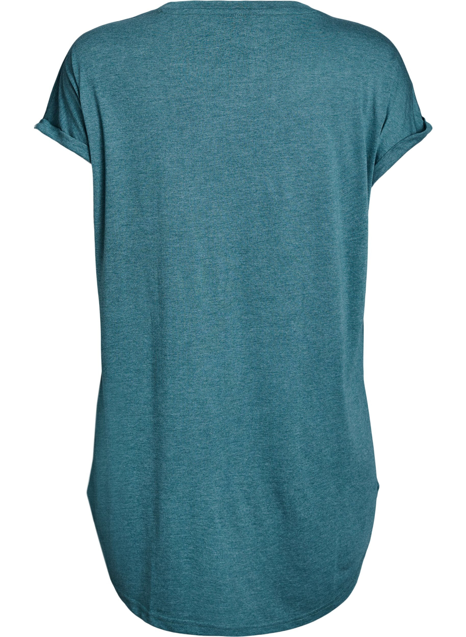 ZizzifashionShort sleeve nightgown with text print, Green, Packshot image number 1