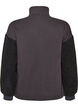 Sweatshirt with teddy sleeves and a high neck, Dark Grey, Packshot image number 1