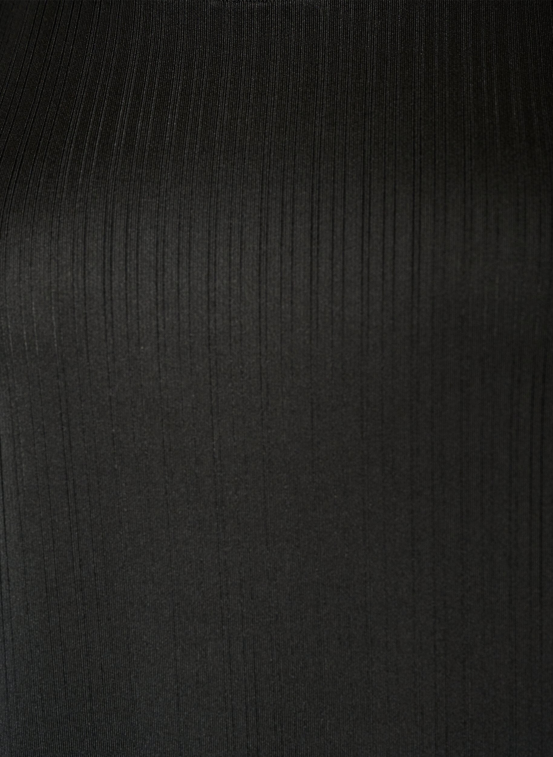 ZizzifashionJersey blouse with textured stripes and a smocked hem, Black, Packshot image number 2
