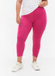 Basic 3/4-length viscose leggings, Pink, Model image number 0