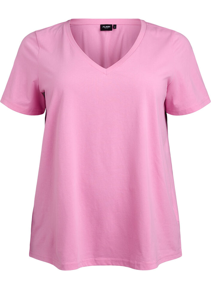FLASH - V-neck T-shirt, Pink, Packshot image number 0