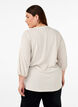 Blouse with floral embroidery and 3/4 sleeves, Oatmeal Melange, Model image number 1