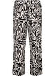 Trousers with zebra print, Black, Packshot image number 1
