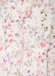 Viscose midi dress with a floral print and ruffle collar, Vanilla, Packshot image number 2