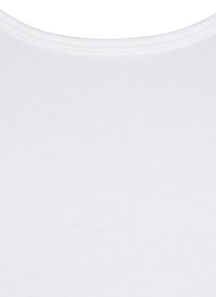 Solid color basic top in cotton, Bright White, Packshot image number 2