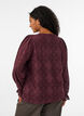 Long-sleeved blouse with lace pattern, Dark Bordeaux, Model image number 2