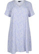 FLASH - Short-sleeved dress with a V-neck, Blue, Packshot image number 0