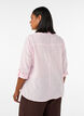 Cotton shirt blouse with a v-neck, Rose, Model image number 2