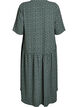 A-line midi dress with short sleeves, Green, Packshot image number 1