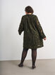 Dress with fringed threads and texture, Green, Model image number 2