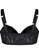 Moulded bra with lace and front closure, Black, Packshot image number 1