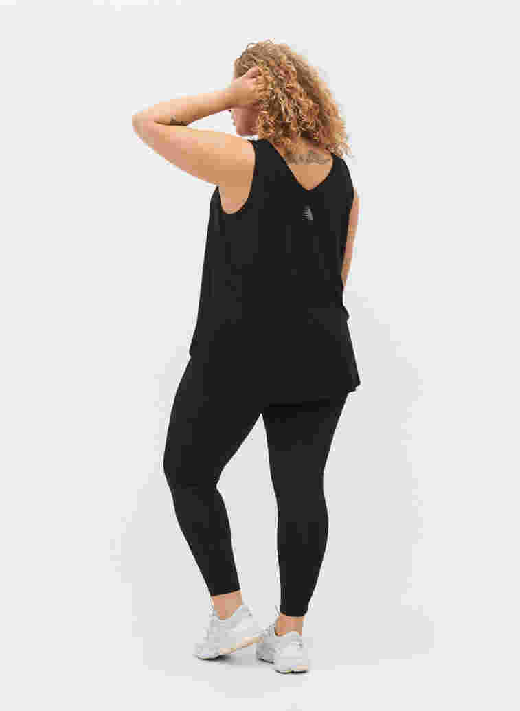 7/8 length leggings with zip, Black, Model image number 1