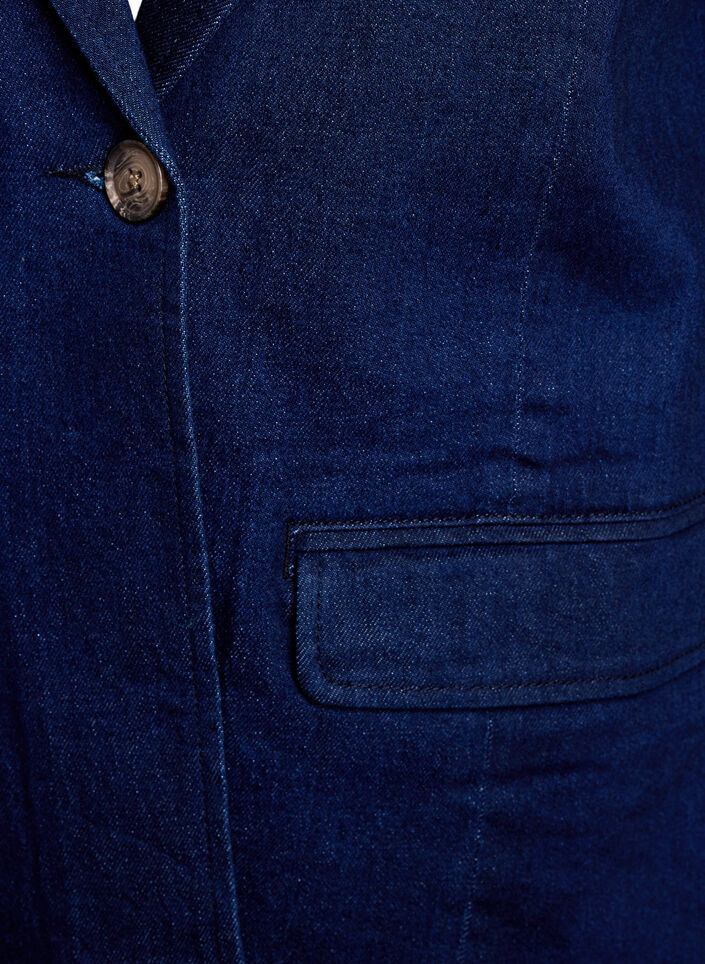 Denim blazer with pockets, Blue, Packshot image number 2