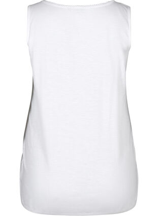 Top with lace trim, Bright White, Packshot image number 1