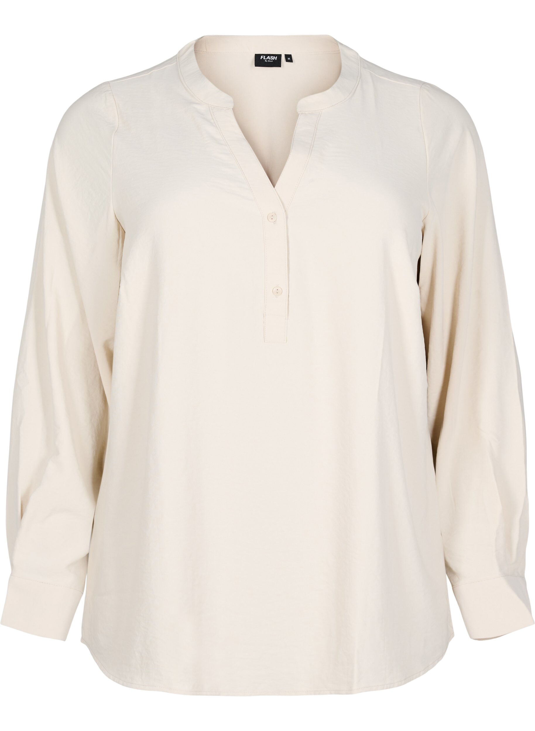 Zizzifashion FLASH - Shirt blouse with long sleeves, Beige, Packshot image number 0