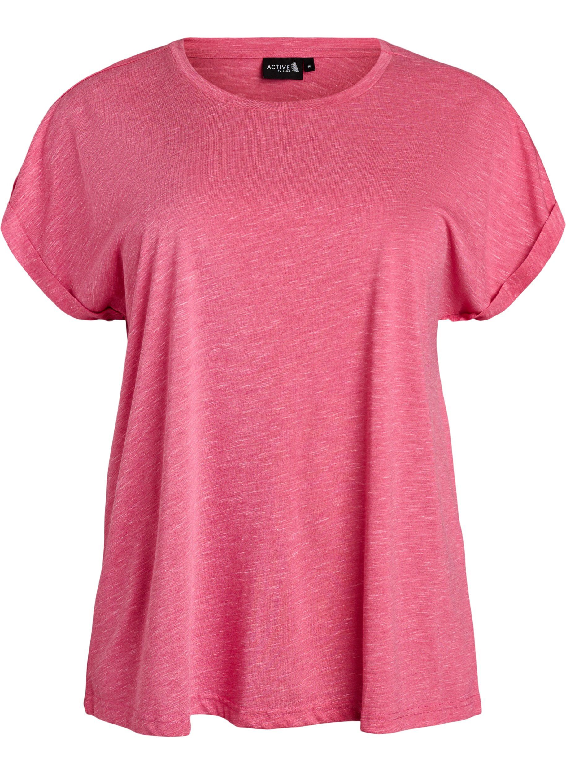 Zizzifashion Loose workout t-shirt with short sleeves, Pink, Packshot image number 0