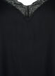 Top with lace in viscose, Black, Packshot image number 2