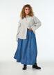 Maxi skirt in lyocell with a denim look, Blue, Model image number 0