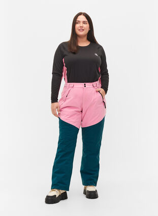 Ski pants with pockets, Sea Pink Comb, Model image number 0