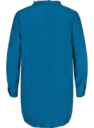 Viscose tunic with pearls, Moroccan Blue, Packshot image number 1