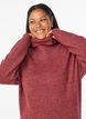 Knitted dress with turtleneck, Red, Model image number 2