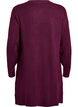 Short knitted dress with a V-shaped textured pattern, Purple, Packshot image number 1